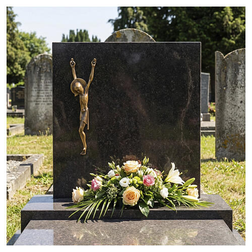 Crucifix mural finition bronze 2