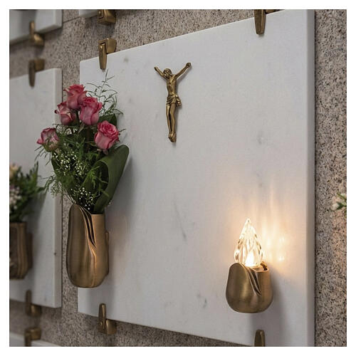 Outdoor wall-mounted Christ, bronze finish, 3.5x2.5 in 2