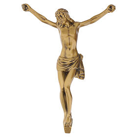 Bronzed wall corpus of Christ for outdoor use