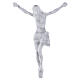 Wall crucifix with open-armed Christ figure and Carrara marble effect finish s1