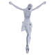 Wall crucifix with open-armed Christ figure and Carrara marble effect finish s5