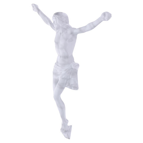 Wall Cross with Christ with Outstretched Arms Carrara Marble-Effect Finish 3