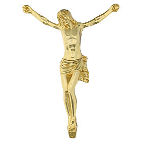 Gilded wall-mounted corpus of Christ for outdoor use