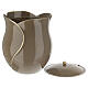 Flower-shaped cinerary urn, hazel colour, 8 in s4