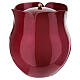 Urna cinerária decorativa em forma de flor vermelho 20 cm s3
