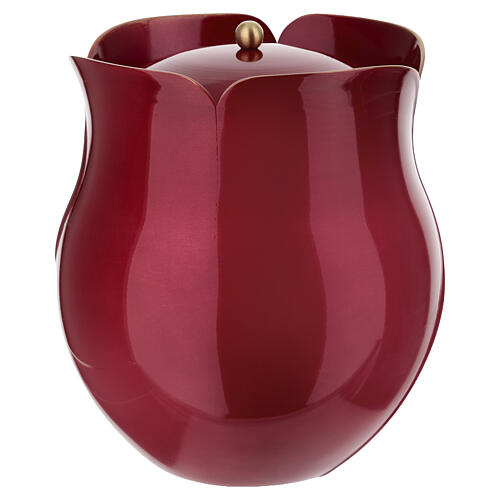 Red Flower Cremation Urn, 20 cm 3