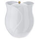 Urne cinéraire en forme de fleur blanche 20 cm s1
