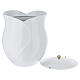 White Flower Cremation Urn, 20 cm s4