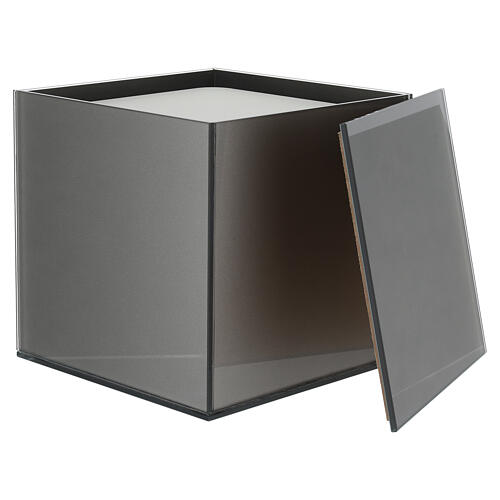 Grey Glass Cemetery Urn, 20 cm 3