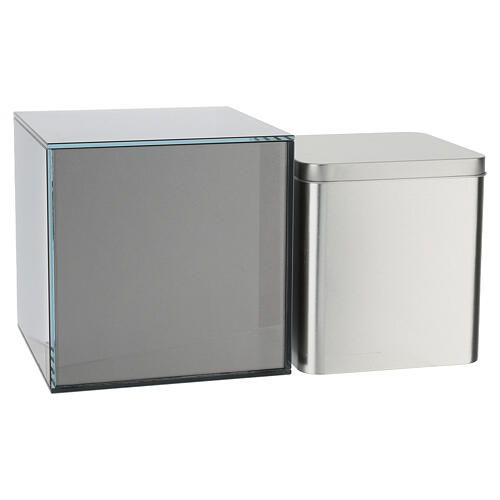 Grey Glass Cemetery Urn, 20 cm 5