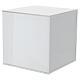 Urna cinerária cúbica de vidro branco 20 cm s4