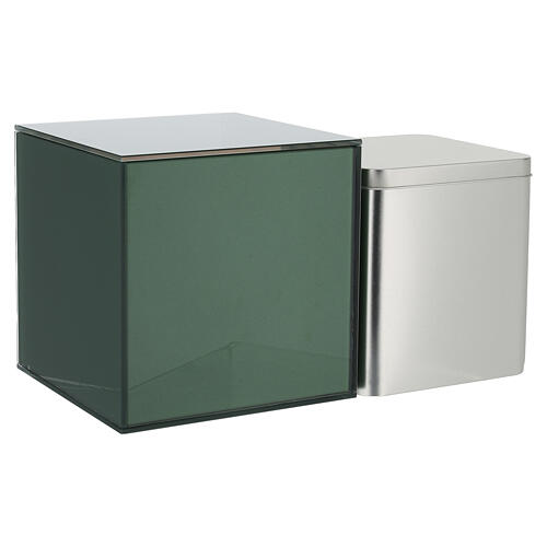 Green Glass Cremation Urn, 20 cm 5