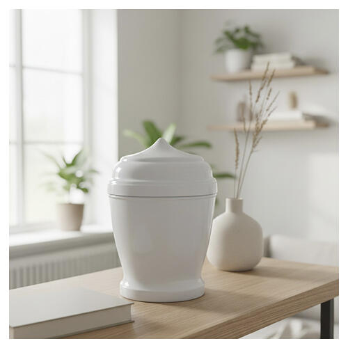 Urna cineraria clásica de cobre blanco 4,5 litros 2