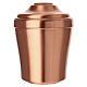 Cremation urn in natural copper, 4.5 litres capacity s1