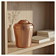 Natural copper cremation urn, 4.5 liters capacity s2