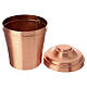 Natural copper cremation urn, 4.5 liters capacity s4