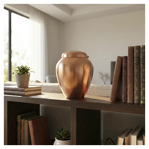 Urne aus Kupfer, in natürlicher Kupferfarbe, 25 cm 2
