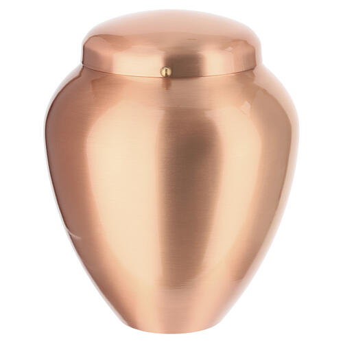 Cinerary urn in natural copper finish, 10 in 3