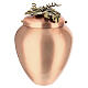 Cinerary urn in copper with decorative vine motif, 10 in s1