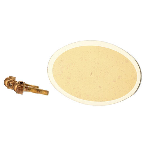 Urna cinerária em cobre com motivo de ramo decorativo 25 cm 7