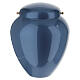 Urne cinéraire en aluminium métallisé bleu 25 cm s1
