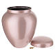 Urne cinéraire d'extérieur en aluminium rose métallisé 25 cm s4