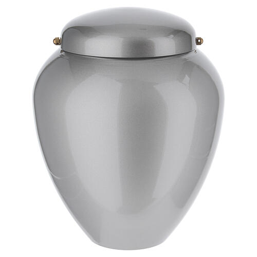 Urna cineraria de aluminio metalizado color gris ceniciento 25 cm 1