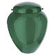 Urne cinéraire d'extérieur en aluminium vert métallisé 25 cm s1