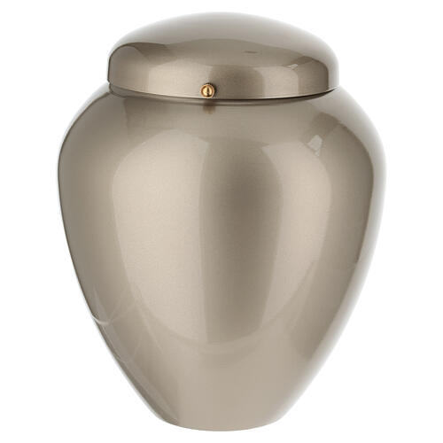 Cinerary urn in hazel-coloured metallised aluminium, 10 in 3
