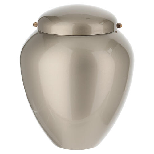 Urna cineraria de aluminio metalizado color avellana 25 cm 1