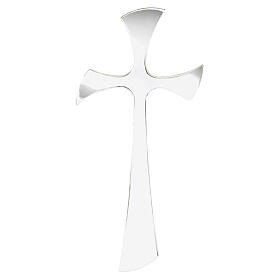 Stylised odern steel wall cross for outdoor use