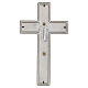 Funerary wall cross in steel with applied Christ, 8 in s5