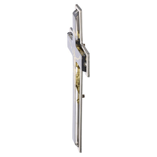 Wall-Mounted Steel Funeral Cross with Applied Christ, 20 cm 4