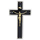 Wall-Mounted Steel Funeral Cross with Applied Christ, 20 cm s1