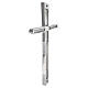 Modern stainless steel cross with white enamels for outdoor use s4