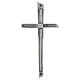 Modern stainless steel cross with white enamels for outdoor use s5