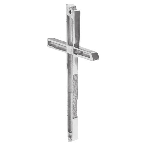 Cruz acero inox esmaltes blancos moderna para exterior 3