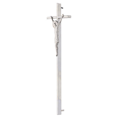 Wall cross with integrated figure of Christ in steel for commemorative installations 3