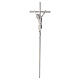 Wall cross with integrated figure of Christ in steel for commemorative installations s1