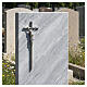 Wall cross with integrated figure of Christ in steel for commemorative installations s2