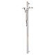 Wall cross with integrated figure of Christ in steel for commemorative installations s3