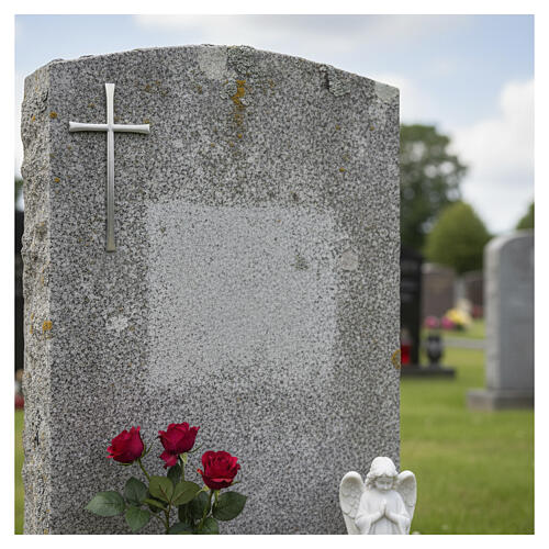 Cruz acero satinado de pared para exterior 2