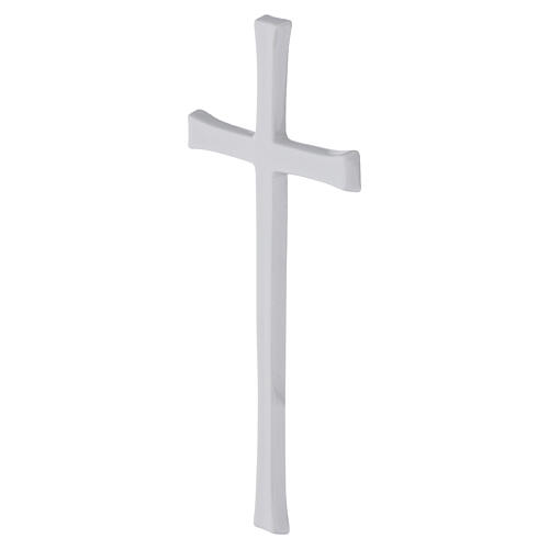 White Glossy Porcelain Cross for Outdoor Use 3