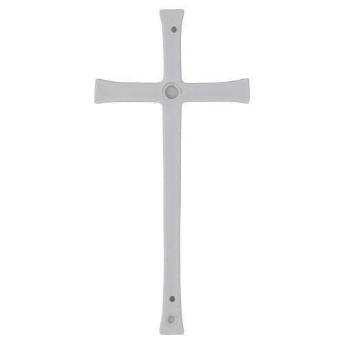 White Glossy Porcelain Cross for Outdoor Use 4