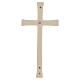 Beige-finish porcelain Latin wall cross for outdoor use s4