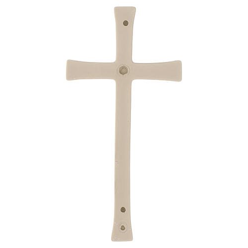 Krzyż łaciński z porcelany, beżowe wykończenie, do użytku zewnętrznego 4
