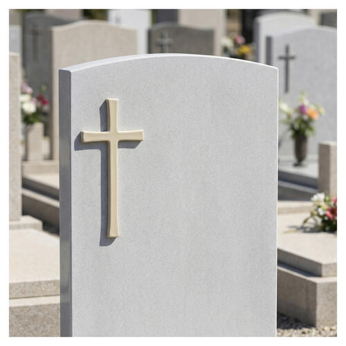 Beige Glossy Porcelain Latin Cross for Outdoor Use 2