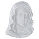 Plaque visage de la Vierge en porcelaine blanche pour extérieur s1