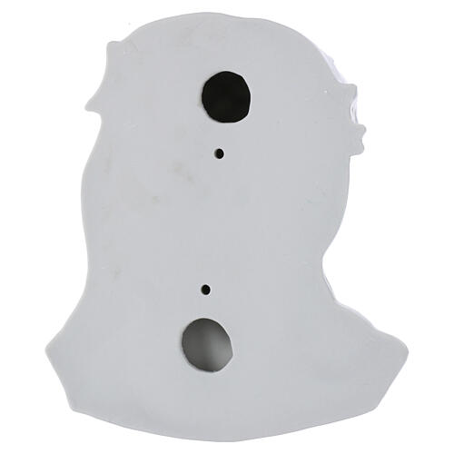 White Porcelain Christ Wall Plaque for Outdoor Use 5