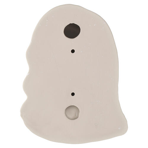 Beige Porcelain Virgin Face Wall Plaque for Outdoor Use 4